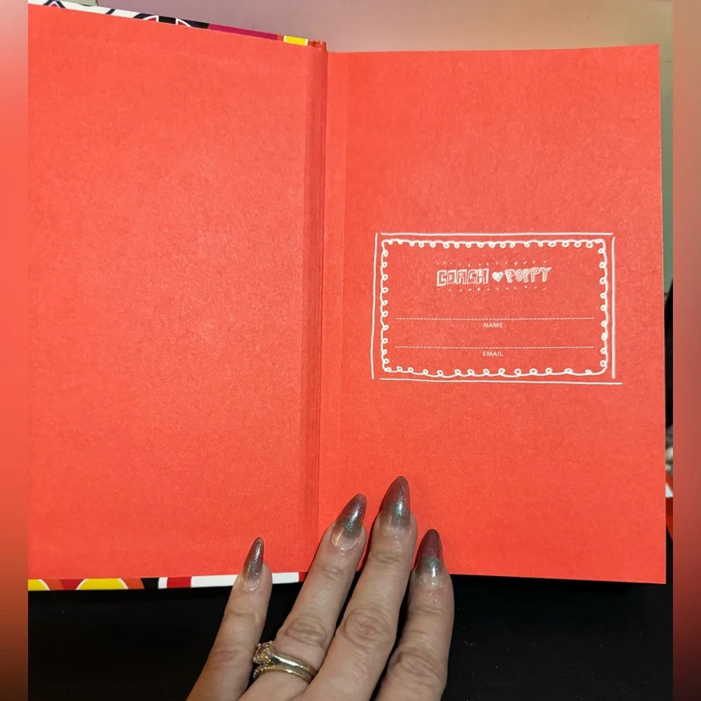 Coach Multicolor Circle-Print Notebook with Bright Colored Pencils